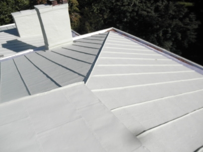 Upper roof after project finished in light grey