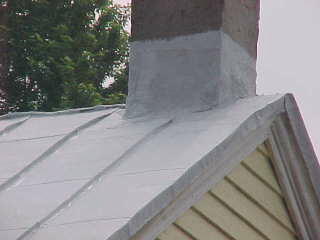 Example of a traditional roof panel with horizontal seams