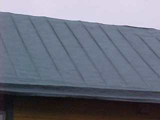 Closeup of the roofing tin work completed by Roof Menders